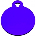 Engraved Small Purple Circle Dog Tag - Cat Tag